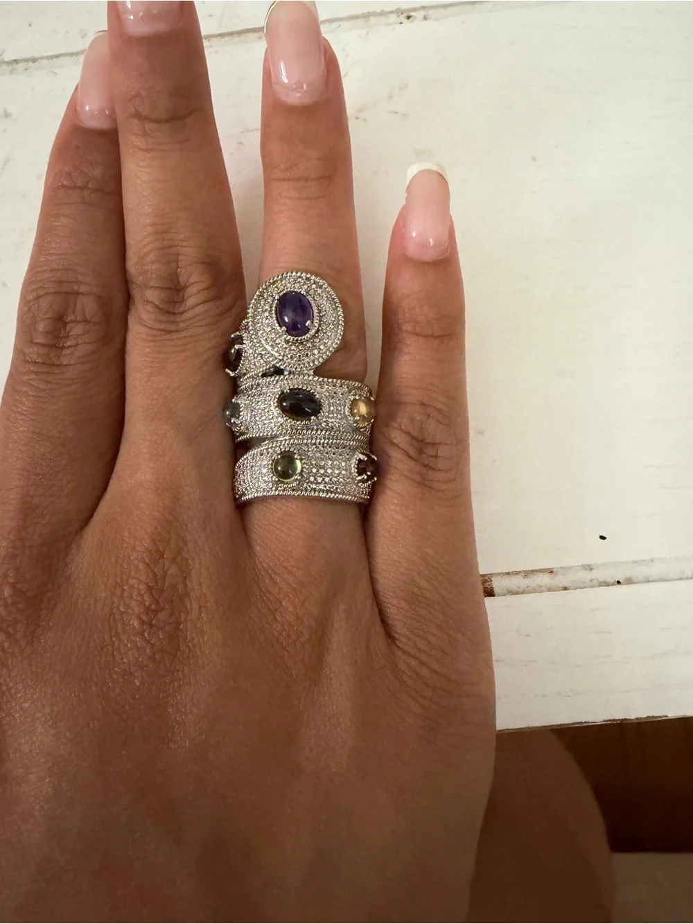NWT STS Multi-Gem Statement Ring - SZ 7